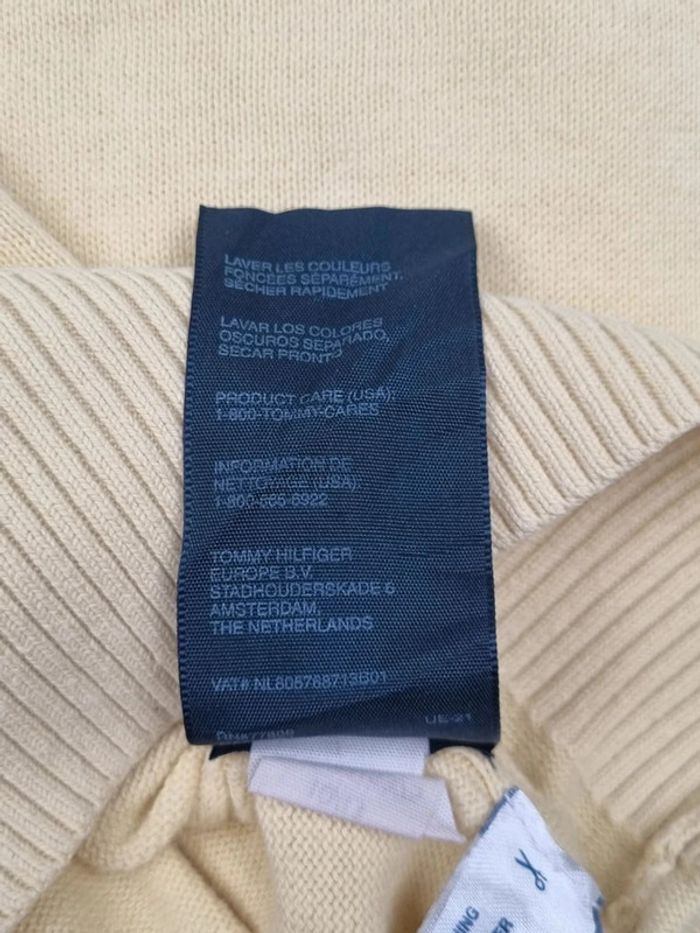 Pull col V Tommy Hilfiger jaune, XL Hommes - photo numéro 9