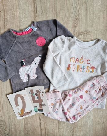 Pyjamas velours 24 mois