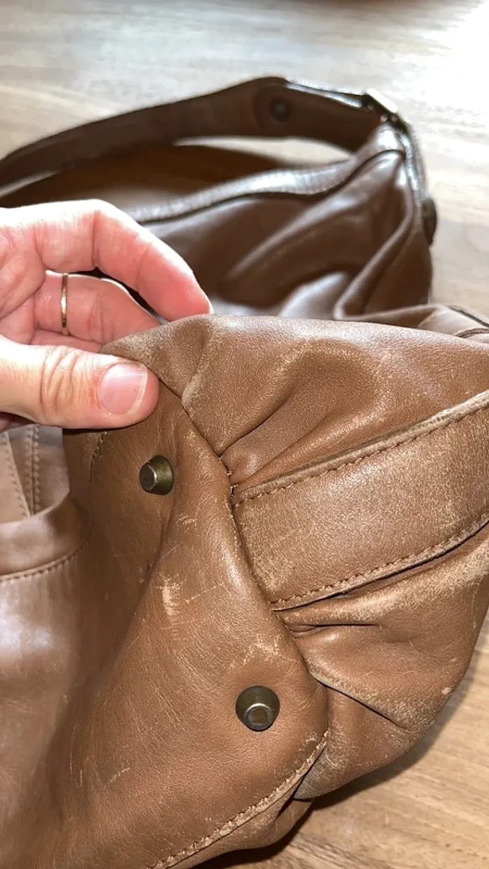 Sac Gérard Darel marron avec petit sac assortie - photo numéro 6