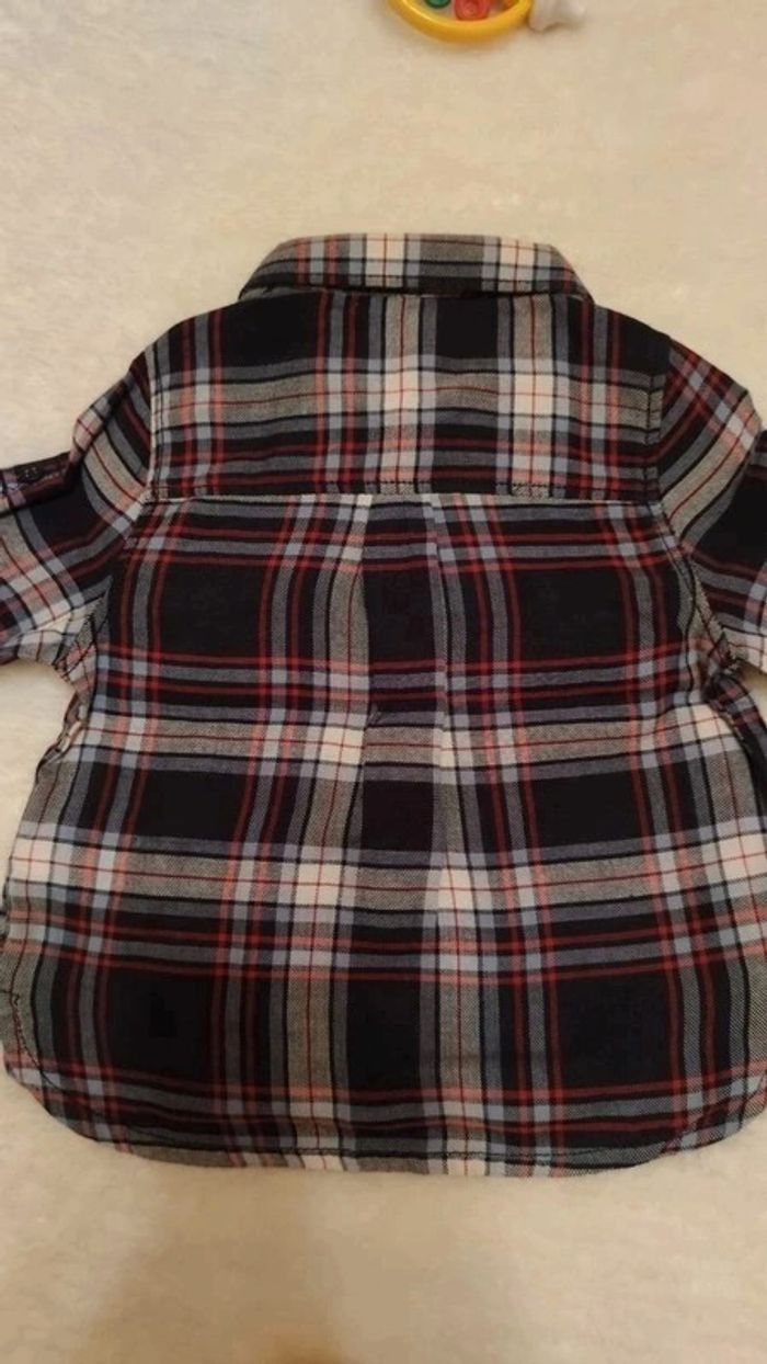 Chemise manches longues à carreaux style Camionneurs / Bûcherons T. 6 mois TAO 💮100% Coton - photo numéro 6