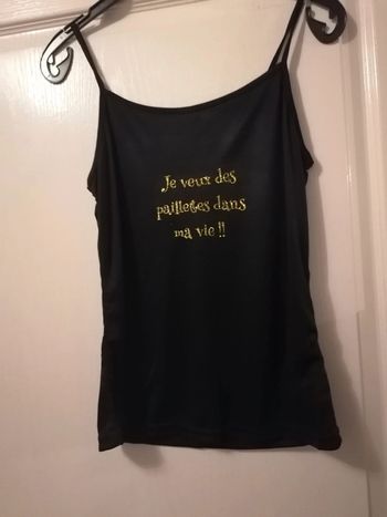 Débardeur noir avec inscription