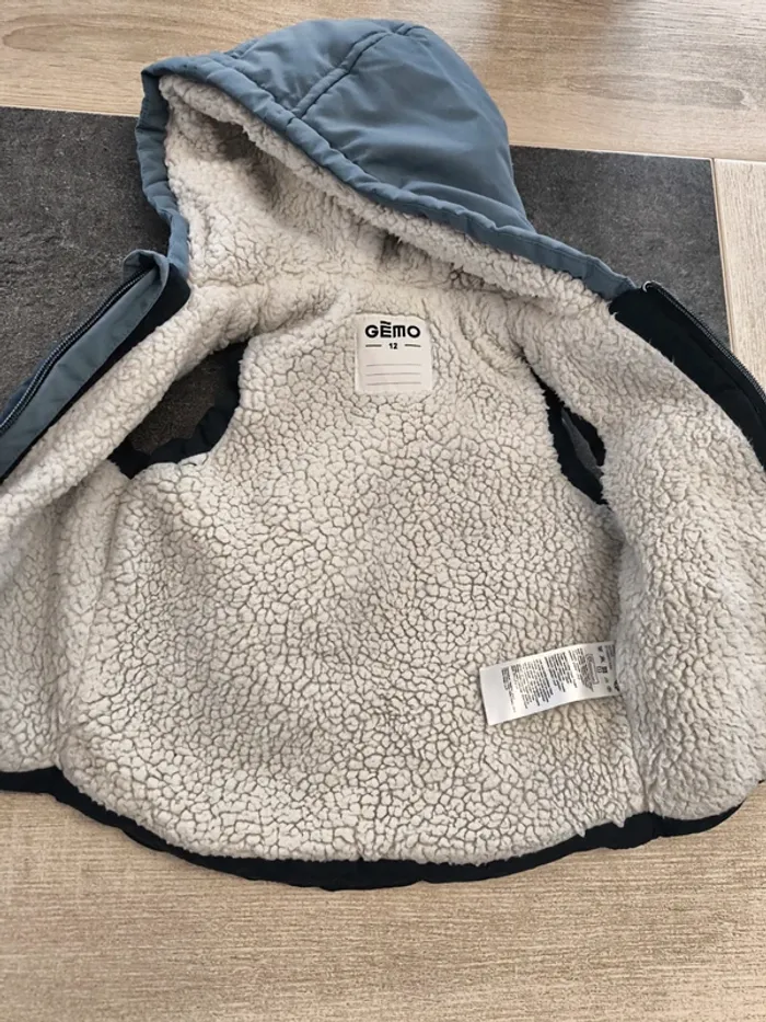 Doudoune polaire à capuche garçon 12 mois Gémo - photo numéro 6