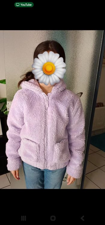 Manteau fourrure lilas 10/12 ans