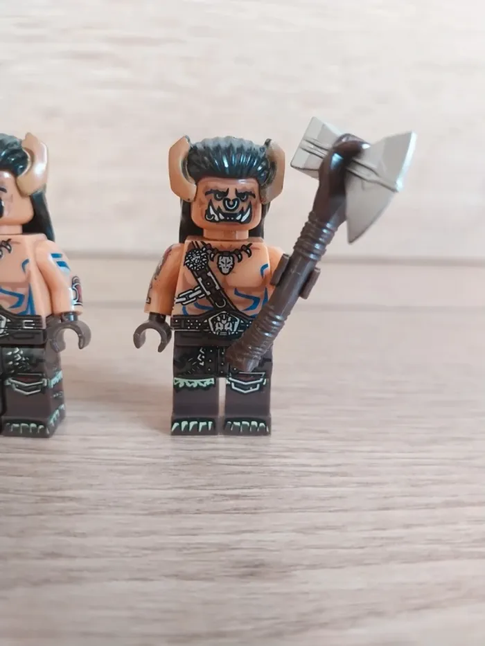 Figurines type lego 2 guerriers orcs Warcraft - photo numéro 3