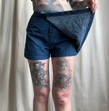 Short jupe jeans 100% coton vintage y2k denim - Taille XS
