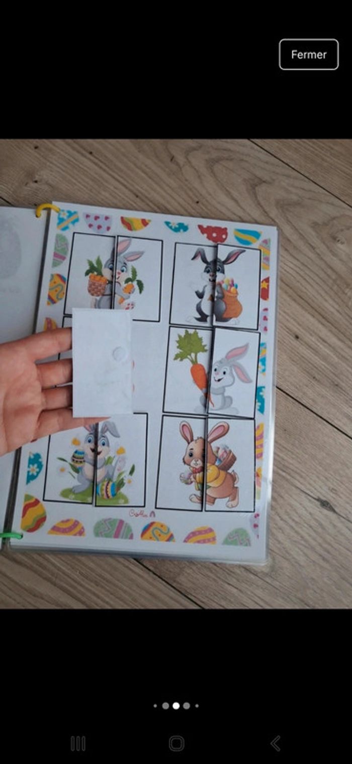 Mon livret d'activités thème paques. Pédagogie montessori. Busy book quiet book - photo numéro 6