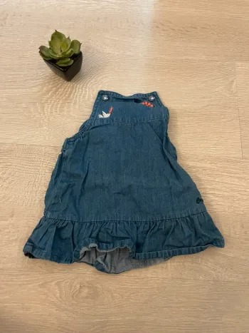Robe salopette en jean