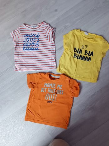 Lot de 3 tee shirt manches courtes