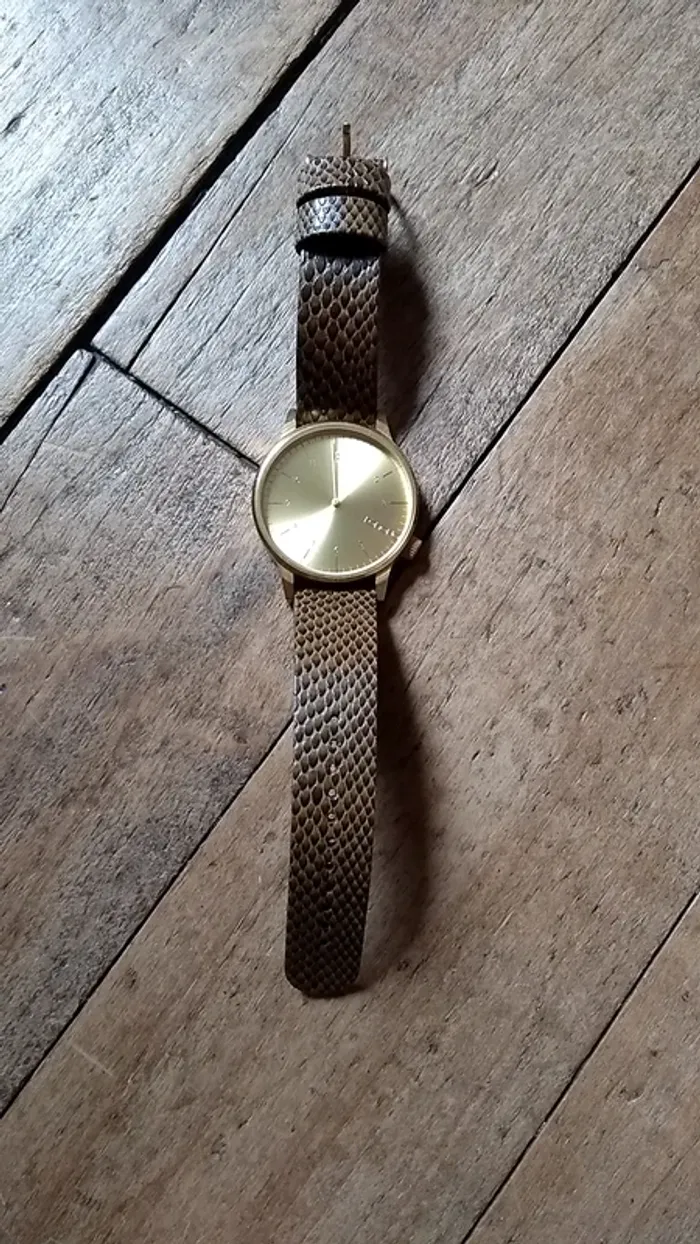 Montre Komono Winston Monte Carlo or et peau de serpent - photo numéro 5