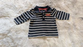 Polo manches longues Kiabi taille 6 mois