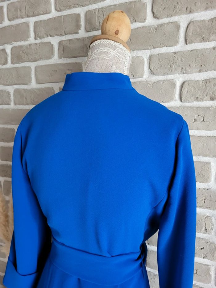 Robe chic bleu électrique Claudie Pierlot - Neuve avec ceinture - photo numéro 9