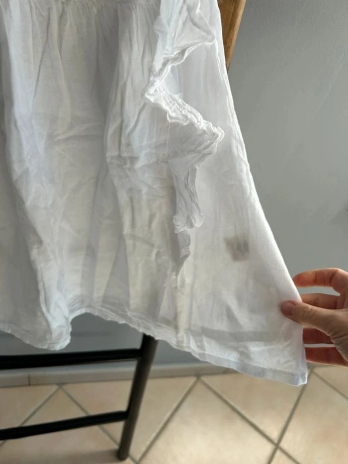 Blouse blanche en coton avec broderies - Louise Misha (Taille 3-4 ans) - photo numéro 3