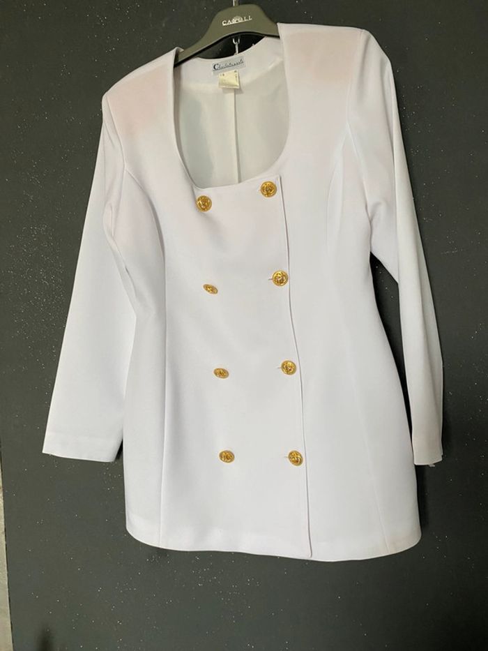 Blazer blanc fabrication en France