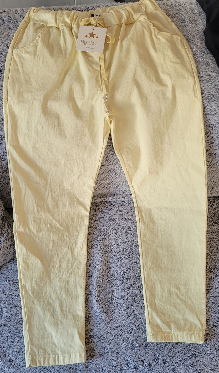 Pantalon magique jaune pastel - photo numéro 2