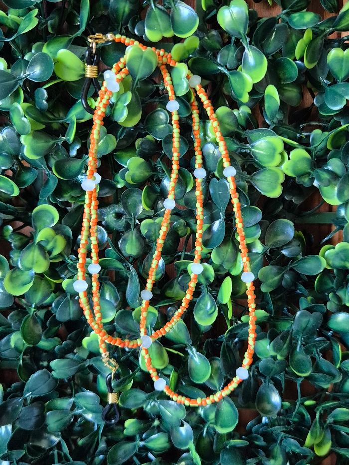 Cordon à lunette orange/vert