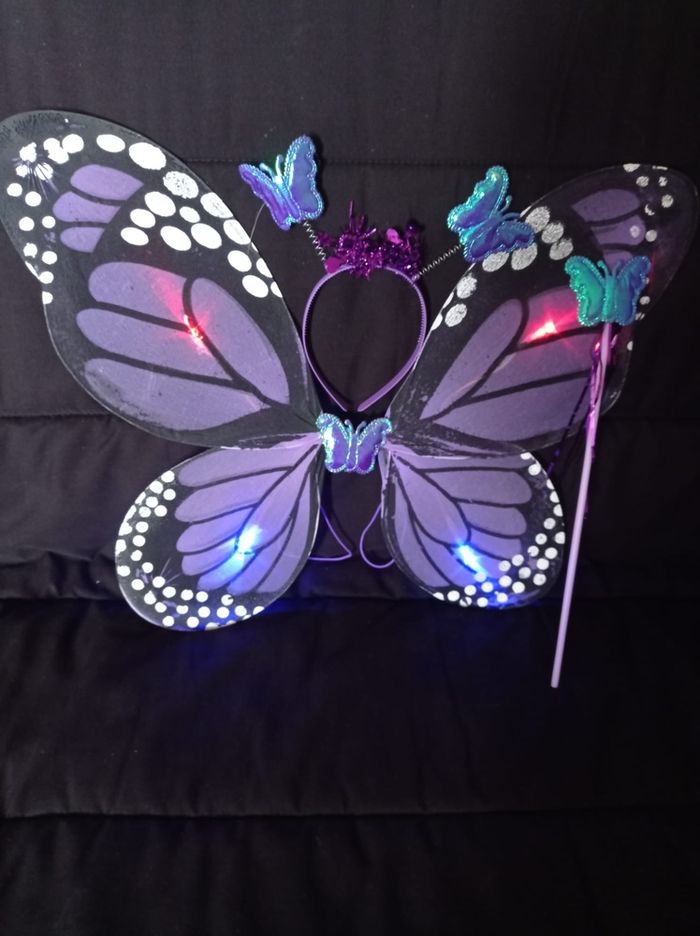 Deguisement papillon violet et accessoires 3-6ans - photo numéro 2