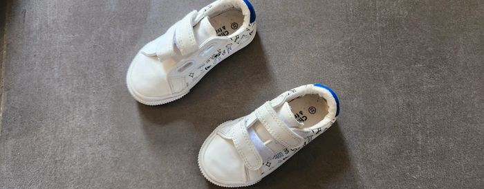 Baskets décor  foot garçon 23 blanc bleu - photo numéro 2
