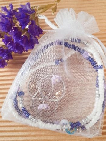 Petit Lot bijoux mauve et argenté