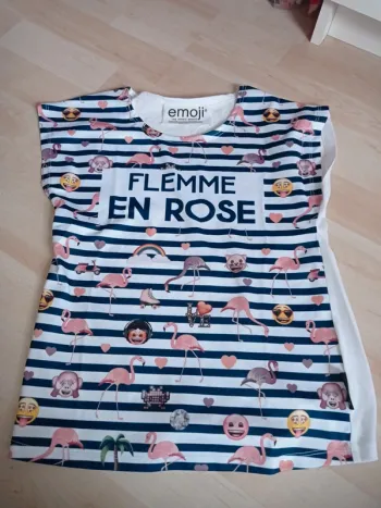 T-shirt manche courte fille à motifs