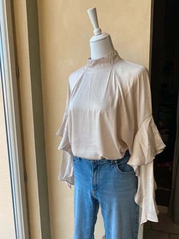 Blouse en satin écru H&M 40