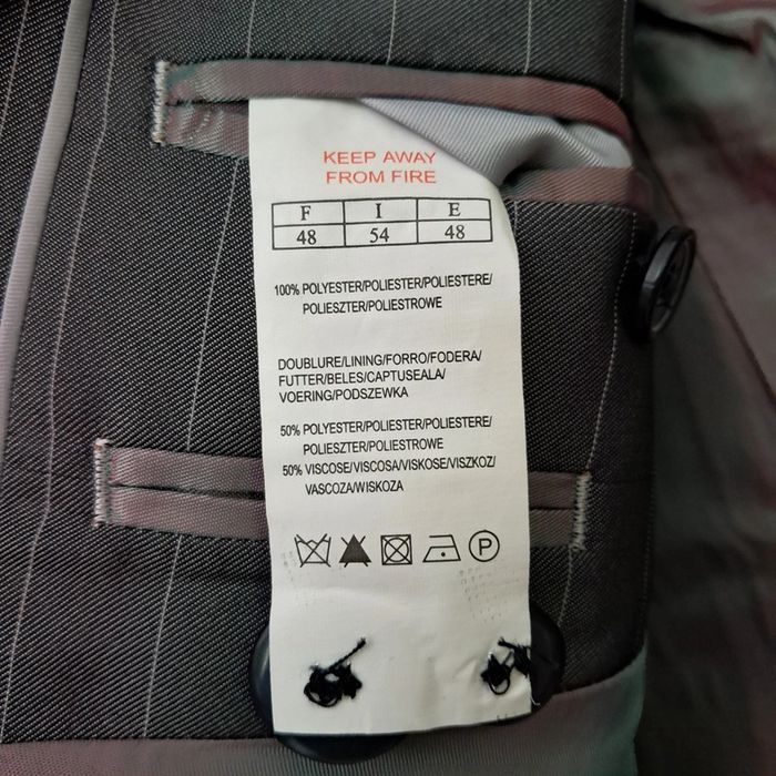 Veste de costume gris rayé - photo numéro 8
