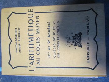 (1187) Livre "L'Arithmétique au cours moyen de 1929" par Gaston Boucheny et André Guérinet