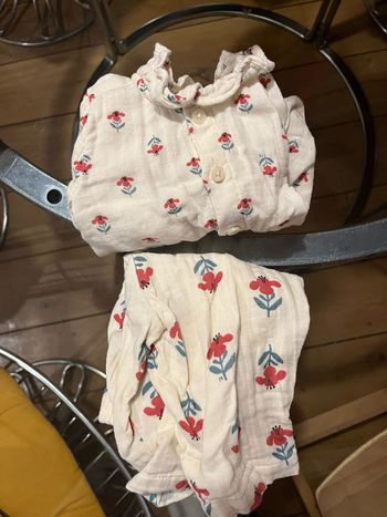 Ensemble chemisier + pantalon + robe marine avec body  Petit Bateau