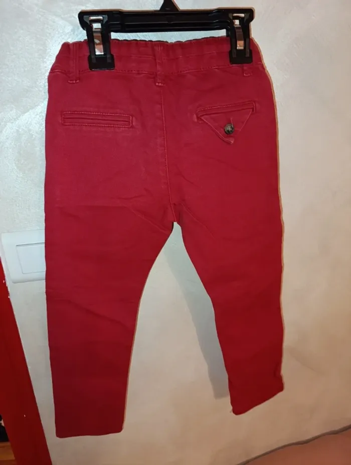 Pantalon tweed rouge tape à l'oeil taille 4 ans - photo numéro 7