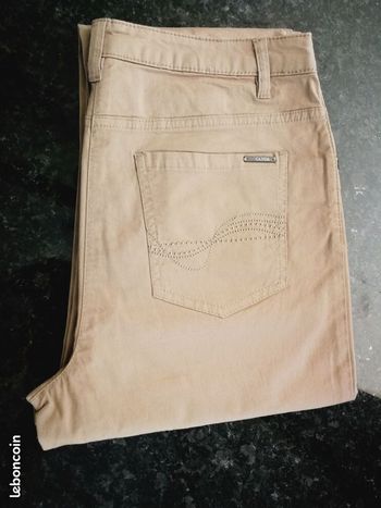 Pantalon beige en coton