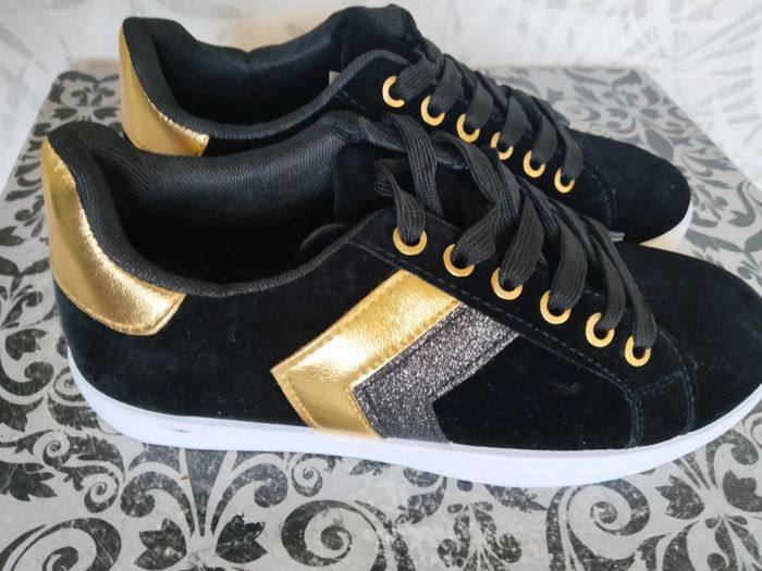 Jolies baskets sneakers femme pointure 37 brillantes - photo numéro 5