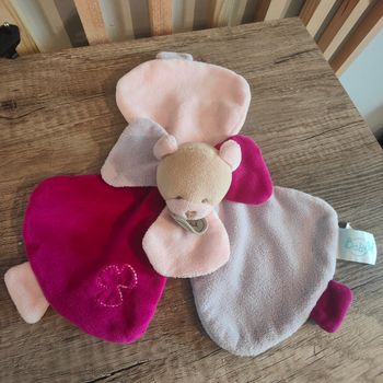 Ours fleurs ton violet baby nat