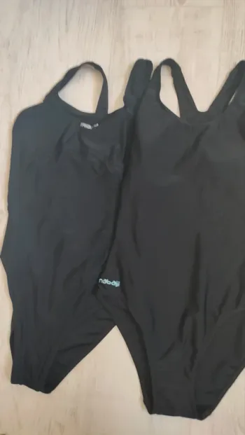 Lot de 2 maillots de bain 1 pièce noir natation
