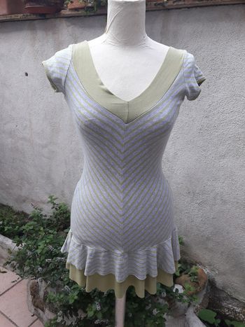 Robe tee-shirt d'été, 2 volants