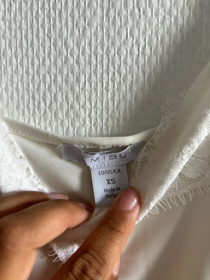 Débardeur fluide dentelle blanc - photo numéro 4
