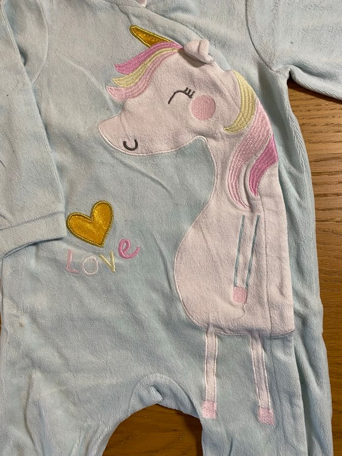Tex Baby Pyjama Grenouillère licorne turquoise Taille 23 mois - photo numéro 4