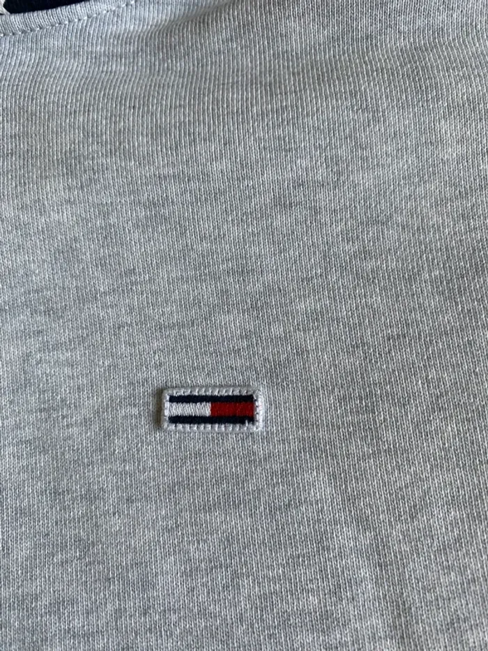 Tommy Jeans Sweat à Capuche Gris Taille XS (convient S) Très bon état - photo numéro 4