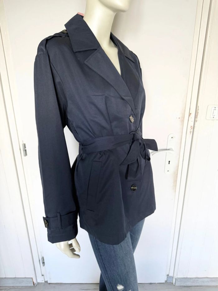 Trench court ONLY – Taille L – bleu marine – Neuf avec étiquette - photo numéro 3