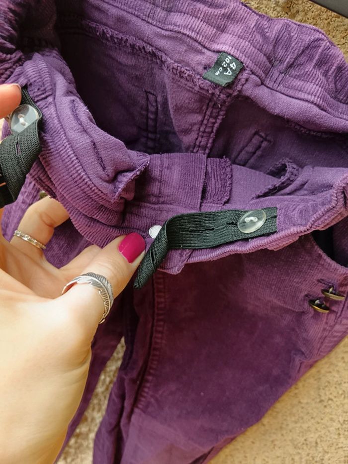 Pantalon coton aubergine - photo numéro 4