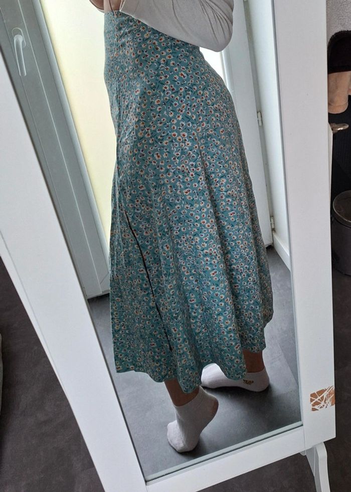 Jupe longue fleurie fluide - photo numéro 2