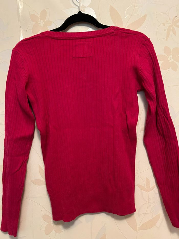 Pull rose fushia torsadé taille 158/164 - photo numéro 6