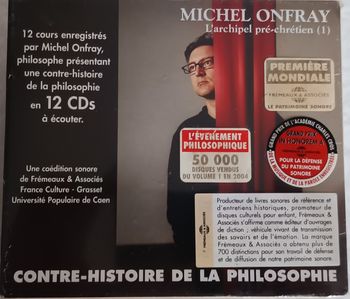CD CONTRE-HISTOIRE DE LA PHILOSOPHIE MICHEL ONFRAY L'archipel Pré Chrétien 12CDs
