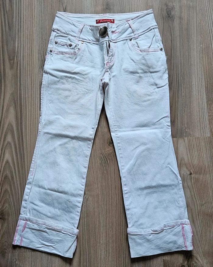 Jean blanc et rose