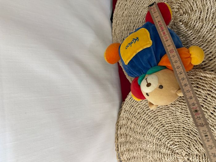Doudou ours boule patapouf bleu orange rouge jaune KALOO - photo numéro 3