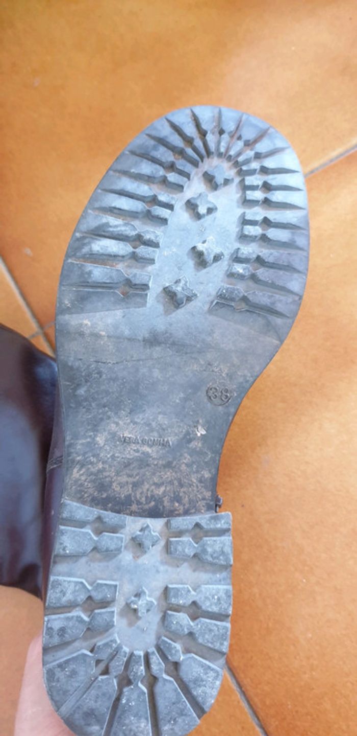 Botte en cuir marron - photo numéro 4