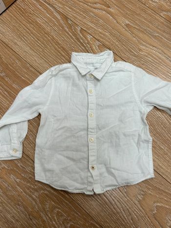 Chemise blanche à manches longues - Zara garçon 18/24 mois