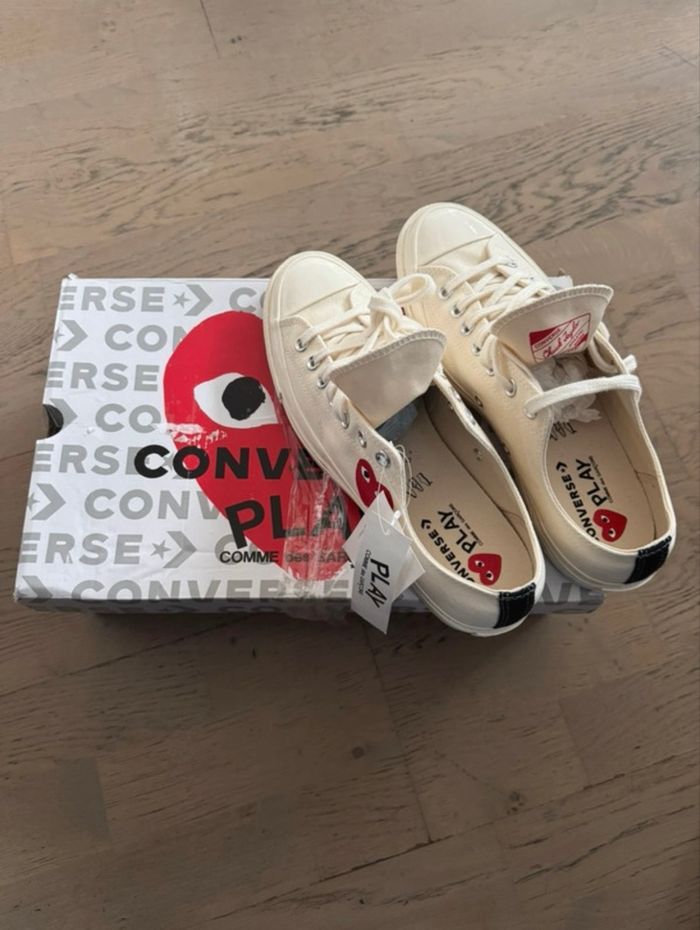 Converse x Comme des Garçons PLAY Chuck 70 Blanche - Taille 44 - photo numéro 6