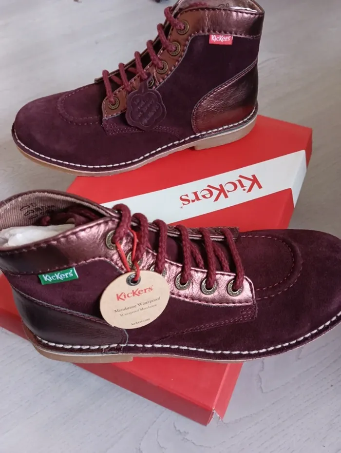 Kickers modèle rare Orilegend violet métallisé pointure 40
