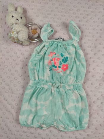 Combinaison / combishort turquoise LH taille 9 mois 71 cm 
