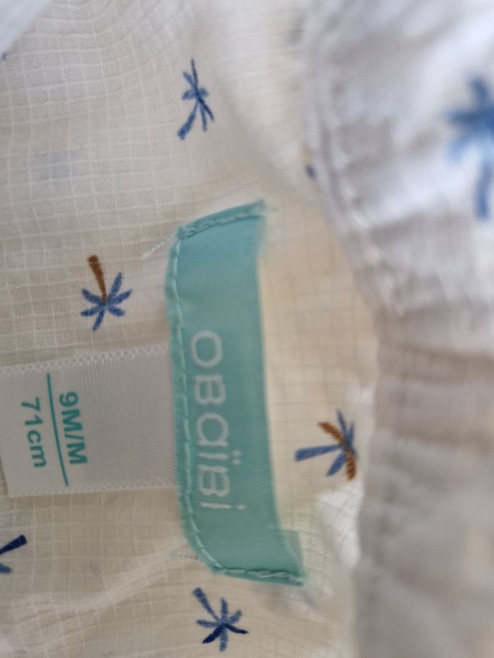 Chemise blanche palmiers bleus - photo numéro 2