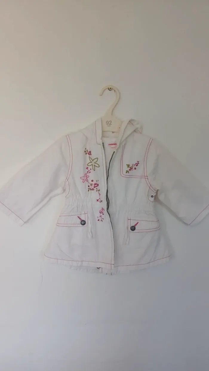 Manteau catimini blanc mi saison 12 mois fille